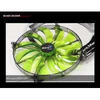 Aerocool Silent Master 20cm Quad Green LED Sleeve Bearing Fan