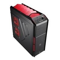 Aerocool X-Predator X1 Devil Gaming Case with 12cm Interior LED Fan - Red/Black
