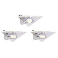 aether 3 x 25w led under cabinet kit triangle 480lm 85787