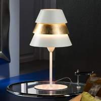 Aesthetic table lamp Isis with gold leaf