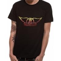 Aerosmith - Vintage Logo Men\'s Small T-Shirt- Black