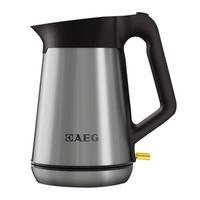 aeg ewa5300u cordless kettle in stainless steel black 1 5l 2400w