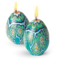 african egg candles set of 2