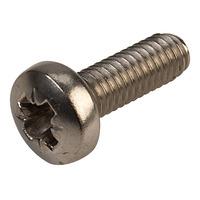 Affix Pozi Pan Head Stainless Steel Screws M4 12mm - Pack Of 100