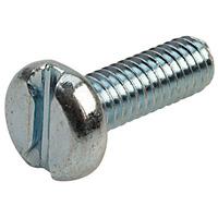 Affix Slotted Pan Head Machine Screws BZP M4 12mm - Pack Of 100