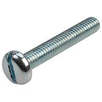 Affix Slotted Pan Head Machine Screws BZP M4 25mm - Pack Of 100