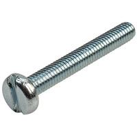 Affix Slotted Pan Head Machine Screws BZP M4 30mm - Pack Of 100