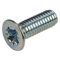 affix pozi countersunk machine screws bzp m4 12mm pack of 100