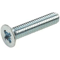 Affix Pozi Countersunk Machine Screws BZP M4 20mm - Pack Of 100