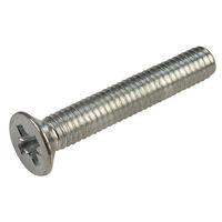 affix pozi countersunk machine screws bzp m4 25mm pack of 100