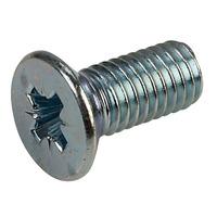 Affix Pozi Countersunk Machine Screws BZP M5 12mm - Pack Of 100