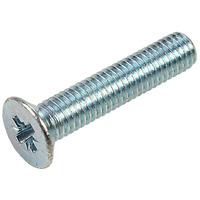 Affix Pozi Countersunk Machine Screws BZP M5 25mm - Pack Of 100