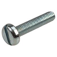Affix Slotted Pan Head Machine Screws BZP M4 20mm - Pack Of 100