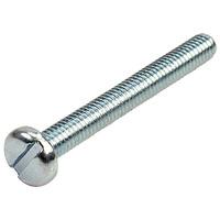 Affix Slotted Pan Head Machine Screws BZP M3 25mm - Pack Of 100