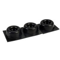 affix rf 018 recessed round rubber feet 221mm black sheet of 49