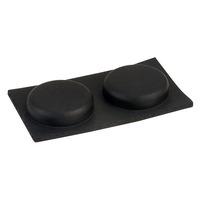 affix rf 012 flat round rubber feet 130 x 122 x 45mm black 