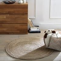 aftas jute rug diameter 100 cm natural colour