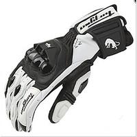 AFS18 LEATHER RACING GLOVE FURYGAN White Motorcycle Racing Leather Long Gloves