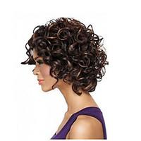 Afro Hair Short Kinky Curly Wig African American Wigs Fiber Dark Brown Color