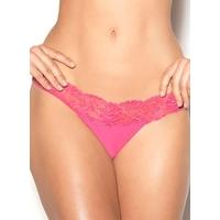 After Eden thong with lace trim Pink