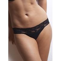 After Eden thong with lace trim black