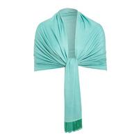 aftershock london pasha beaded tassel silk pashmina wool shawl in mint ...