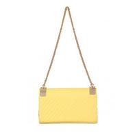Aftershock Kiera Quilted Bag With Gold Chain In Yellow