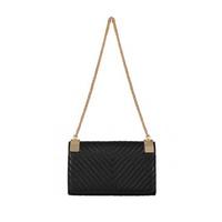 Aftershock Kiera Quilted Bag With Gold Chain In Black