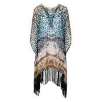 Aftershock Erin Printed Short Kaftan With Tassels