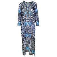 aftershock kaylee blue printed maxi kaftan