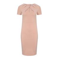 Aftershock London Katona Neck Detail Bodycon Dress in Pink