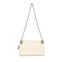 Aftershock Kiera Quilted Bag With Gold Chain In Beige