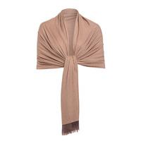 aftershock london pasha beaded tassel silk pashmina wool shawl in moch ...