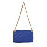 Aftershock Kiera Quilted Bag With Gold Chain In Royal Blue