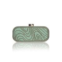 aftershock london olivia mint green embellished clutch