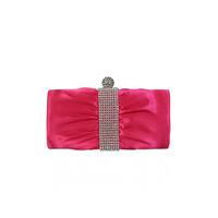 Aftershock Catrin Clutch Purse With Diamante Front In Pink