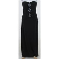 After Six: Size 10: Black strapless ruched dress