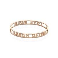 affirmations rose gold cut out love much bangle