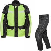 Agrius Columba Motorcycle Jacket & Hydra Trousers Black Hi-Vis Black Kit - Standard Leg