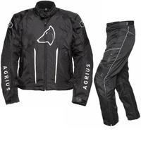 Agrius Phoenix Motorcycle Jacket & Hydra Trousers Black Kit - Standard Leg