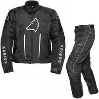 Agrius Phoenix Motorcycle Jacket & Hydra Trousers Black Kit - Standard Leg