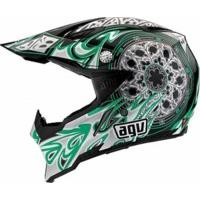 AGV AX-8 Gothic Flame black/silver/green