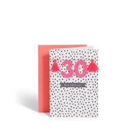 Age 30 Pink Tassels Birthday Card