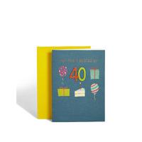 Age 40 Birthday Icons Card