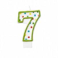 Age 7 Polka Dot Birthday Candle