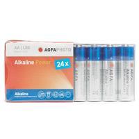 agfa alkaline power aa batteries 24 pack assorted