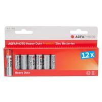 Agfa Zinc Chloride Heavy Duty AA Batteries 12 Pack, Assorted