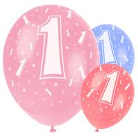 Age 1 Birthday Latex Party Balloons