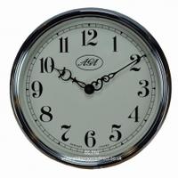 Aga Savoy Clock, Chrome, 37cm