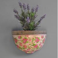 Aged Ceramic Wall Planter in Rose by Fallen Fruits